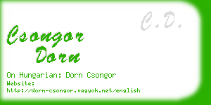 csongor dorn business card